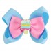 Girls Sweet Ribbon Rainbow Donut Bow Hair Clip