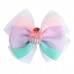 Girls Sweet Ribbon Rainbow Donut Bow Hair Clip