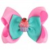 Girls Sweet Ribbon Rainbow Donut Bow Hair Clip