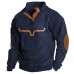 Men's retro stand collar T-shirt sweatshirt HF0902-02-01